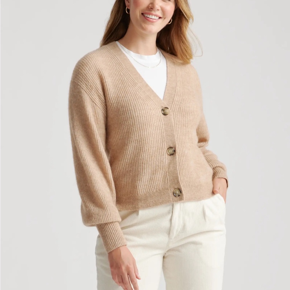 Quince Beige Baby Alpaca Cardigan